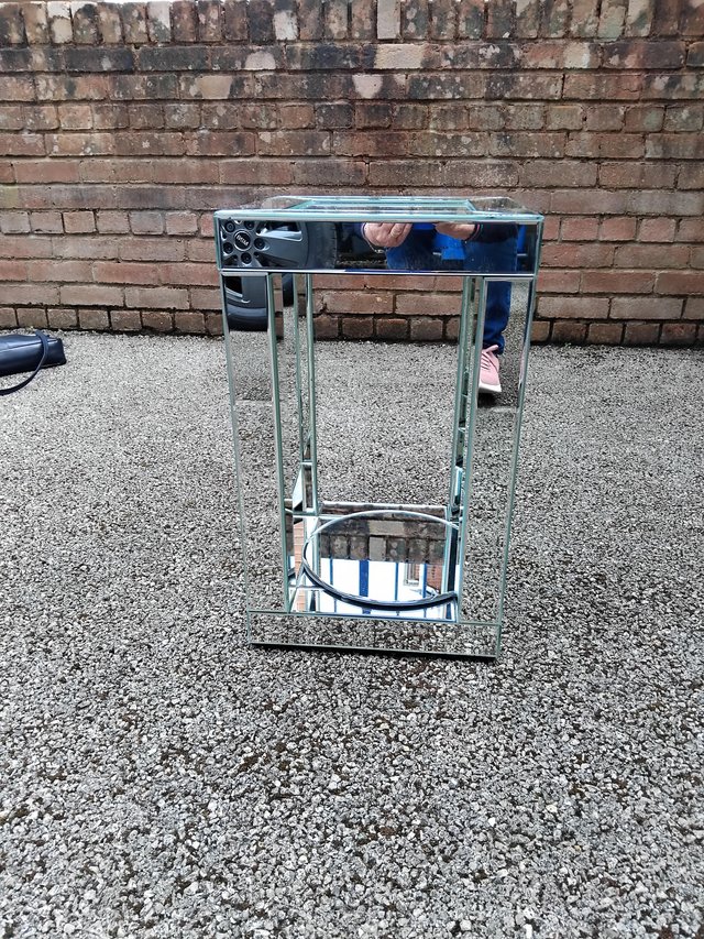 Preview of the first image of Housing Units Mirrored Side Table.