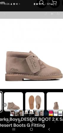 Image 2 of Childtens Desert boots in sandy suede colour