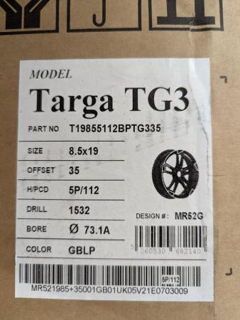 Image 3 of Targa TG3 alloy wheels..