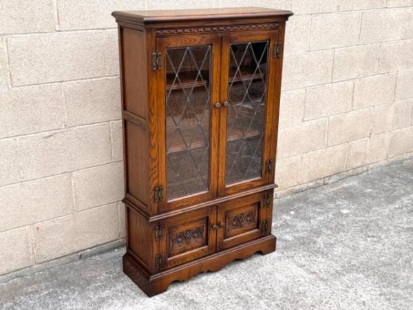Image 2 of AN OLD CHARM LIGHT OAK BOOKCASE DVD CD DISPLAY CABINET UNIT