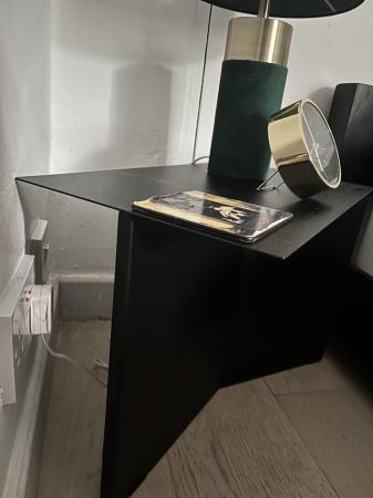 Image 2 of 2x black Bedside tables