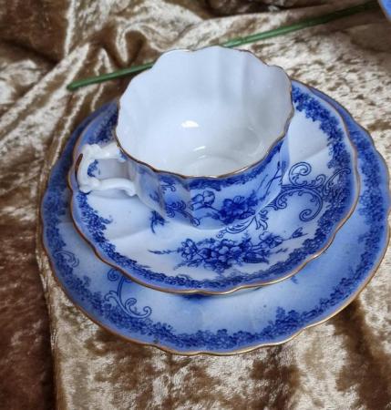 Image 3 of Antique Hammersley Flow Blue Tea Sets