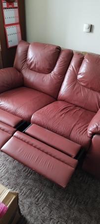 Image 2 of FREE LEATHER RECLINER SOFA