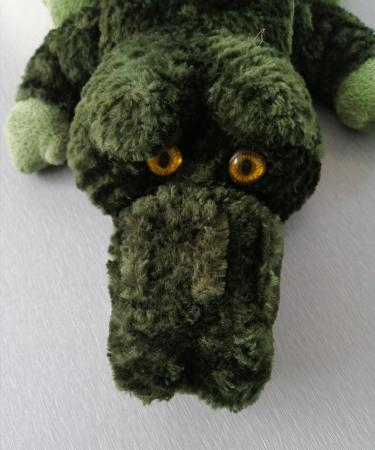 Image 4 of Aurora Green Plush Crocodile Soft Toy.  18.1/2" Long.