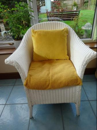 Image 2 of ORIGINAL LLOYD LOOM WHITE CHAIR=TABLE AVAILABLE
