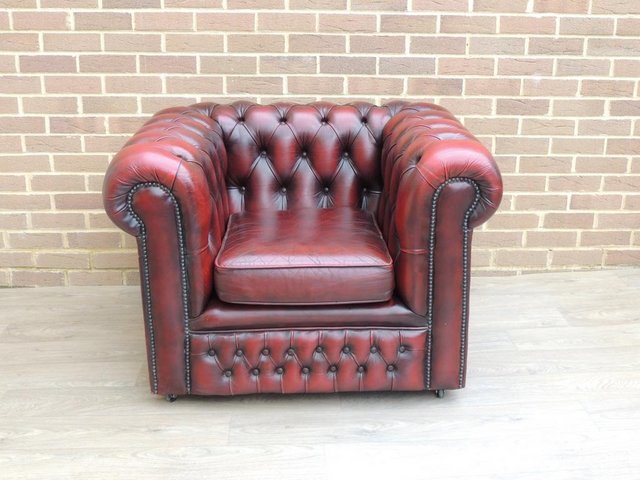 Preview of the first image of Chesterfield Club Armchair Vintage (UK Delivery).
