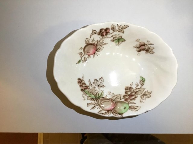 Preview of the first image of Vintage Oval Serving Dish Johnson Bros. Harvest Time REDUCED.