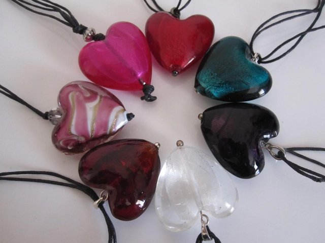 Preview of the first image of Heart necklaces assortment of colours.