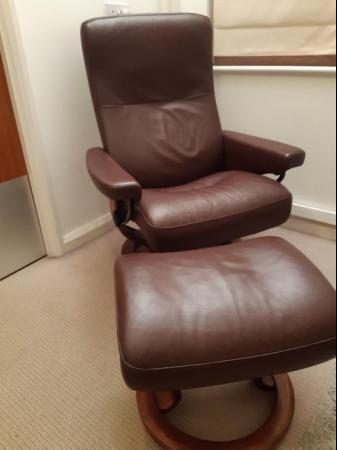 Image 2 of Stressless EKornes chair & footstool