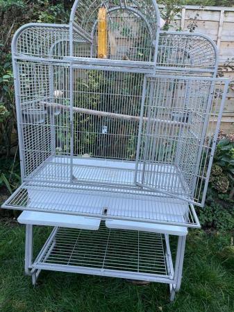 Image 7 of Large bird cage with removable stand