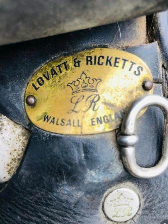 Image 1 of 17” Lovett & Ricketts leather saddle