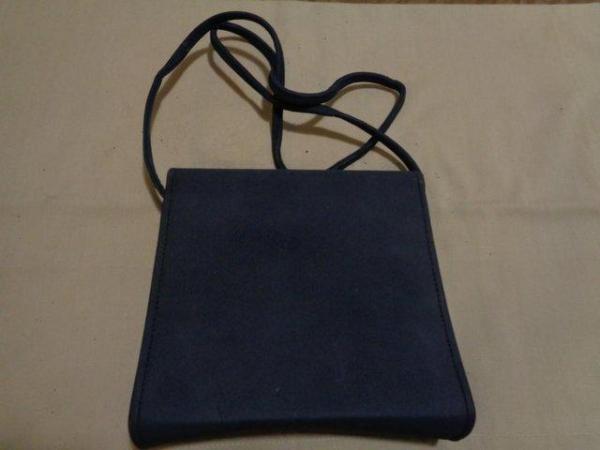 Image 1 of Clutch/shoulder bag. Navy Blue with detachable strap.