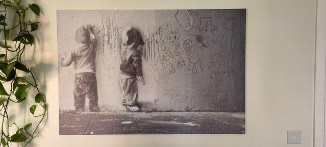 Preview of the first image of Banksy Large Canvas Print.