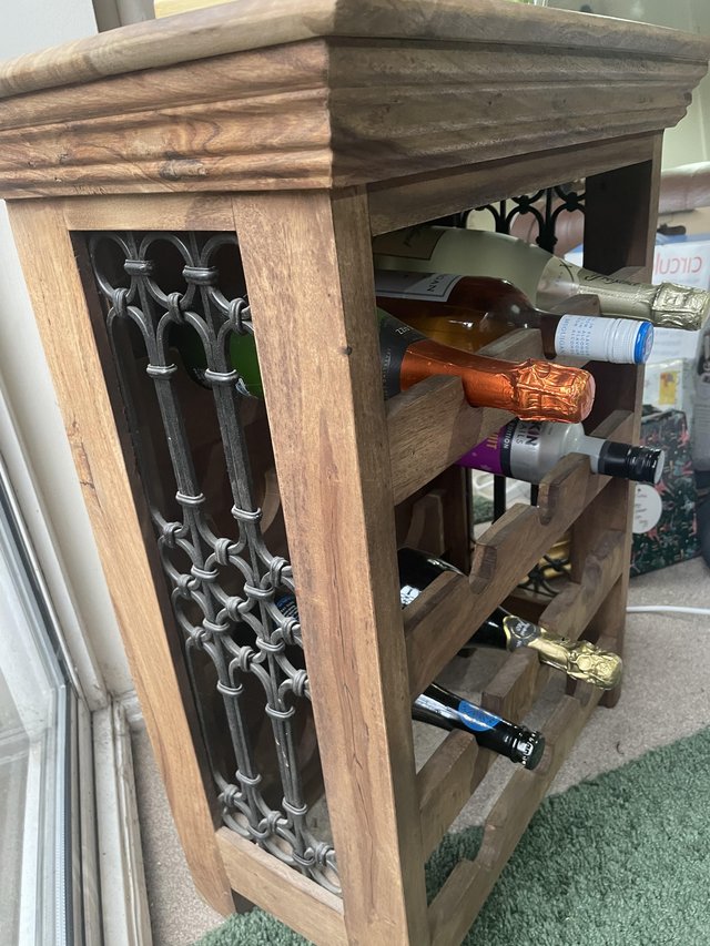 Preview of the first image of Wooden Wine Rack - lovely piece of Mexican Style storage.