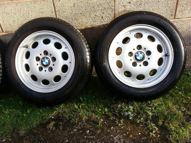 Preview of the first image of BMW Z3 Pepperpot Alloy Wheels withTyres 205 - 60R - 15".