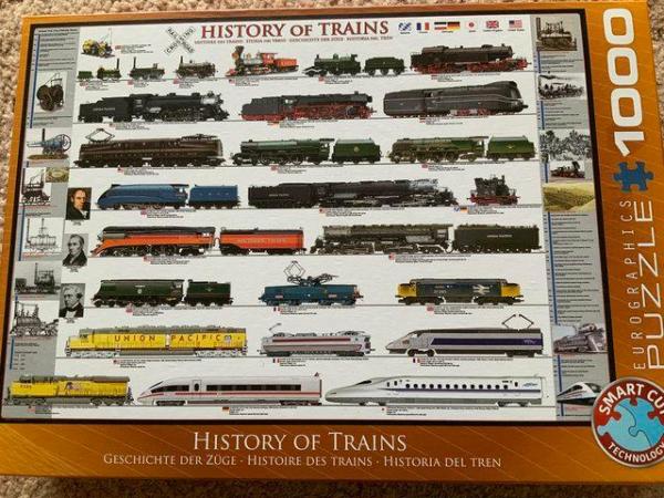 Image 1 of Jigsaw puzzle 1000 pieces History of Trains.