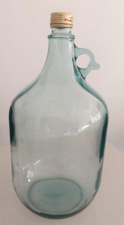 Image 3 of Demijohn 5 Litre x 3 Clear Glass with Handle and Screw Top
