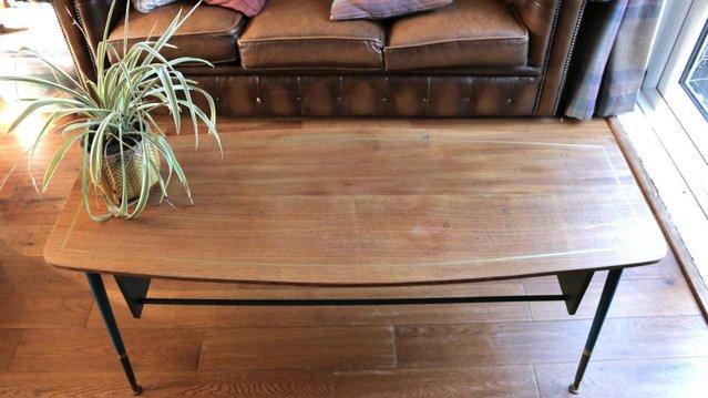 Image 2 of 70's real wood coffee table