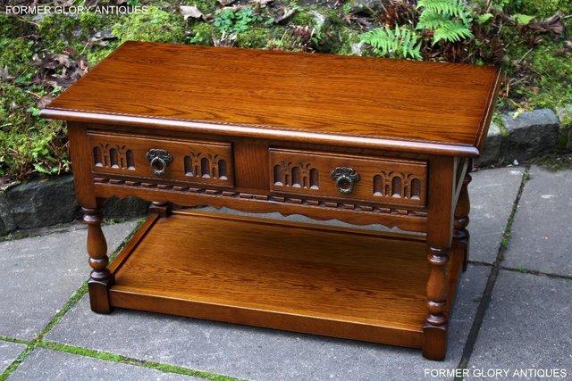 Image 55 of OLD CHARM LIGHT OAK TWO DRAWER COFFEE TABLE TV MEDIA STAND