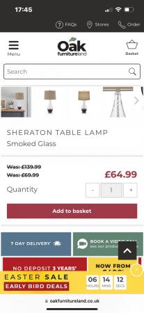 Image 2 of Sheraton Lamp- Oak Furniture Land