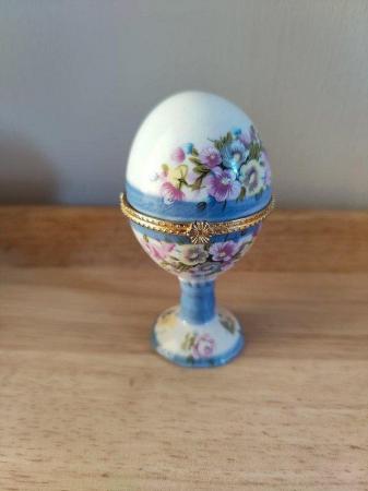 Image 2 of Vintage Egg Cup Shaped Trinket Pot