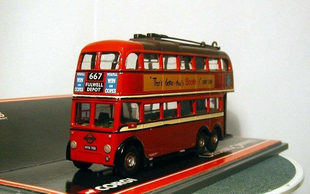 Preview of the first image of SCALE MODEL LONDON TRANSPORT 1948 Q1 TROLLEYBUS.