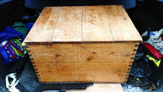 Preview of the first image of Small Vintage Pine Storage Chest.