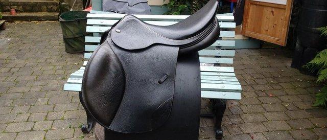 Preview of the first image of Immaculate John Whitaker Madrid 17.5 " GP Saddle in Black.