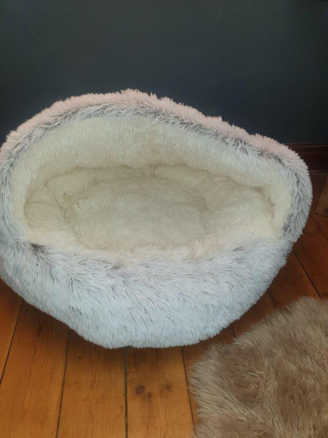 Preview of the first image of Dog/cat bed ,igloo soft and cosy bed.