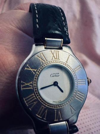 Image 1 of Cartier watch on excellent condition with trade mark stone