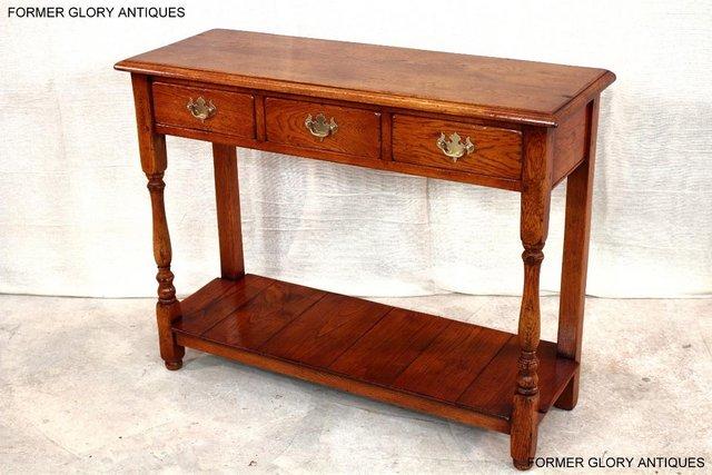 Image 27 of SOLID OAK HALL LAMP PHONE TABLE SIDEBOARD DRESSER BASE STAND