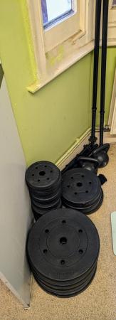 Image 2 of Mirafit weight bench squat rack oads of different weights