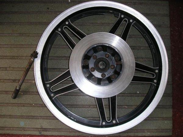 Image 1 of HONDA CX 500 WHEEL ALONG WITH DISCS AND WHEEL SPINDLE
