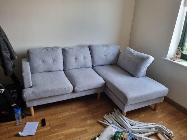 Preview of the first image of Good condition corner sofa; no rips, tears or stains..