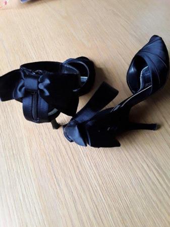 Image 2 of Black Satin Shoes from Red Herring