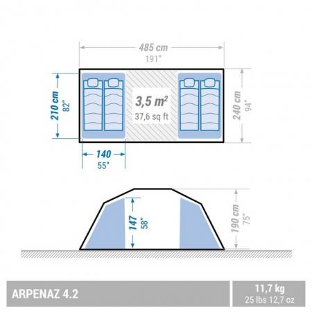 Image 3 of Arpenaz Family 4.2XL Tent
