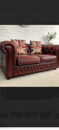 Image 3 of 2 seater SAXON Chesterfield sofa. 3 seater available.