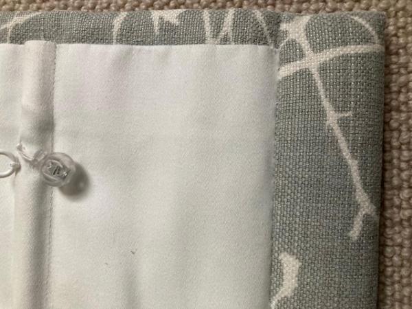 Image 2 of Grey, with white pattern, Med sized blind