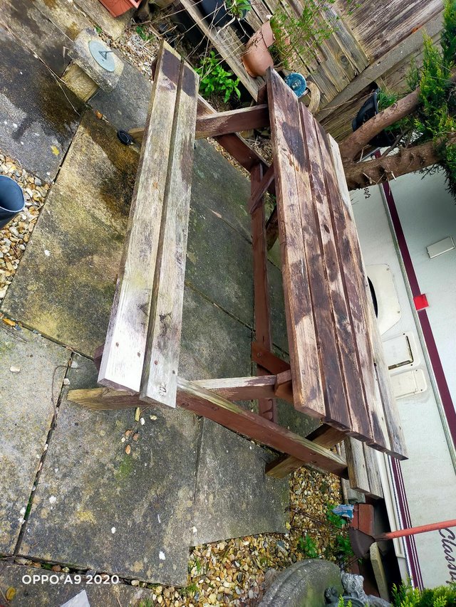 Preview of the first image of Solid Garden table bench in cleveleys.
