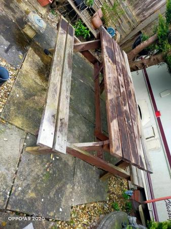 Image 1 of Solid Garden table bench in cleveleys