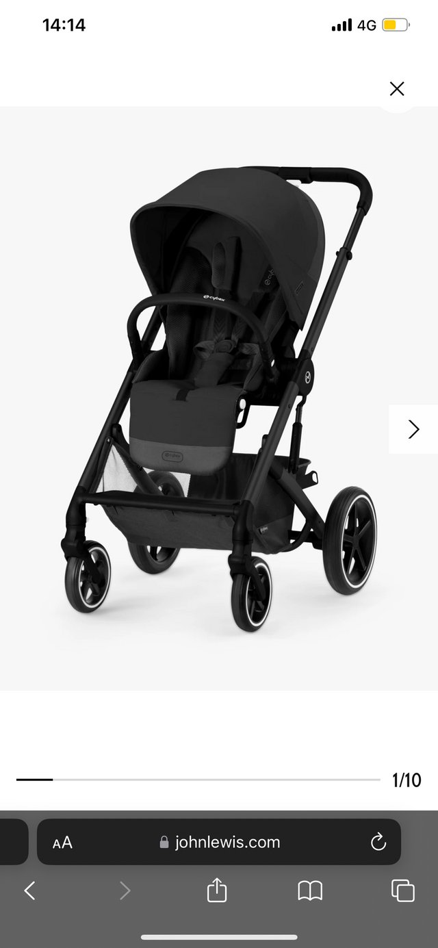 Preview of the first image of Cybex Balios S Lux Pushchair, Moon Black.