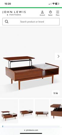 Image 1 of West Elm Mid-Century pop up coffee table