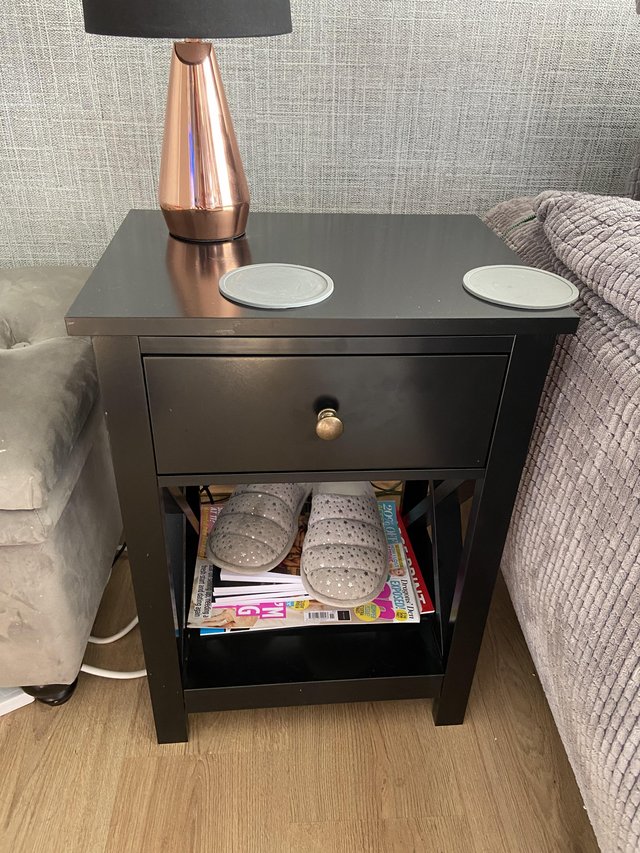 Preview of the first image of Black side table like new 1 month old.