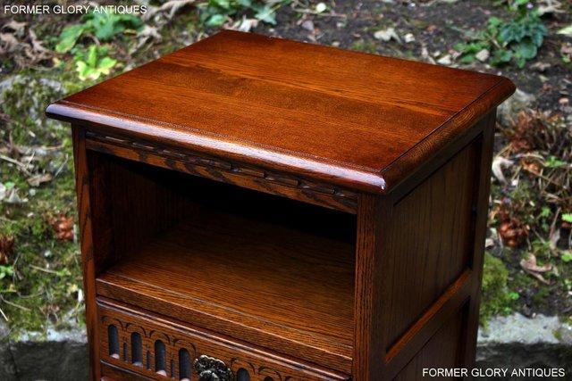 Image 58 of A PAIR OF OLD CHARM LIGHT OAK BEDSIDE CABINETS LAMP TABLES