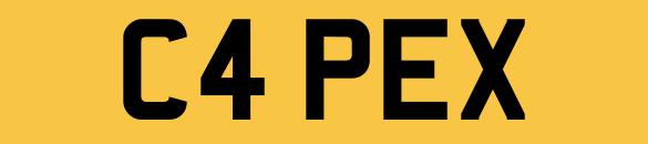 Preview of the first image of C4PEX Number Plate Private Personalised Registration.