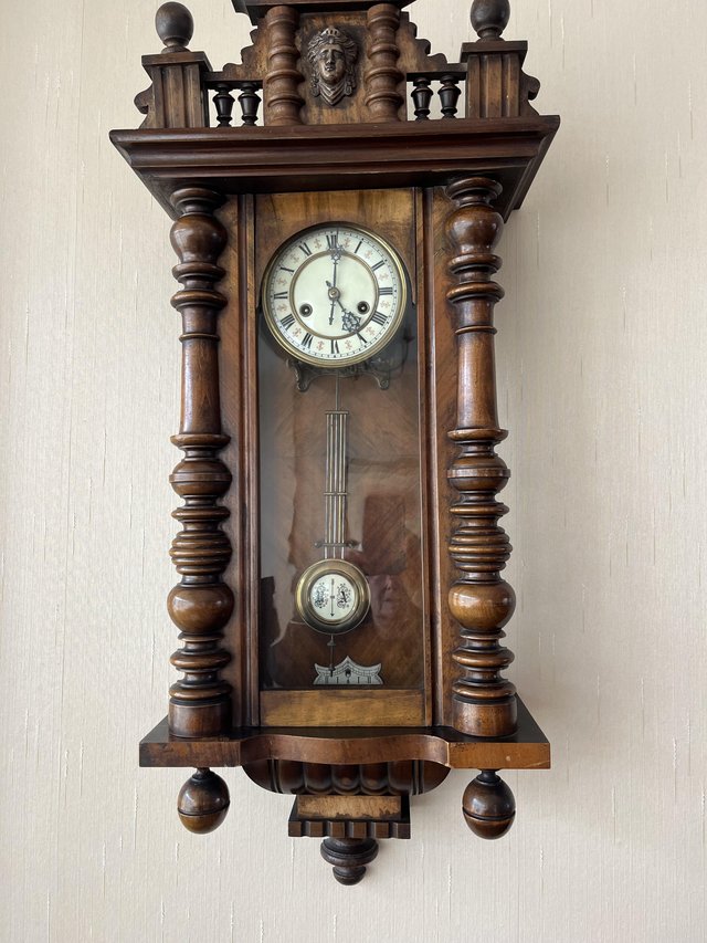 Preview of the first image of Antique pendulum chiming clock.