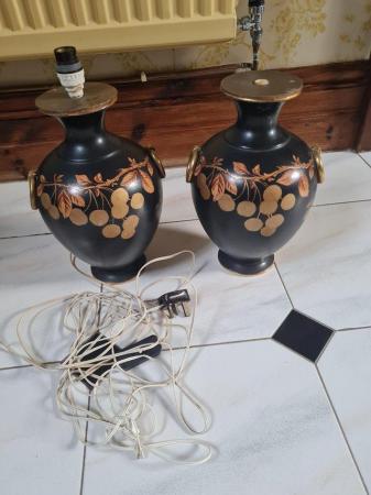 Image 2 of Pair of vintage large lamp bases/vases