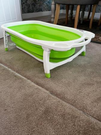 Image 3 of iSafe Flat Foldable Baby Bath – Lime