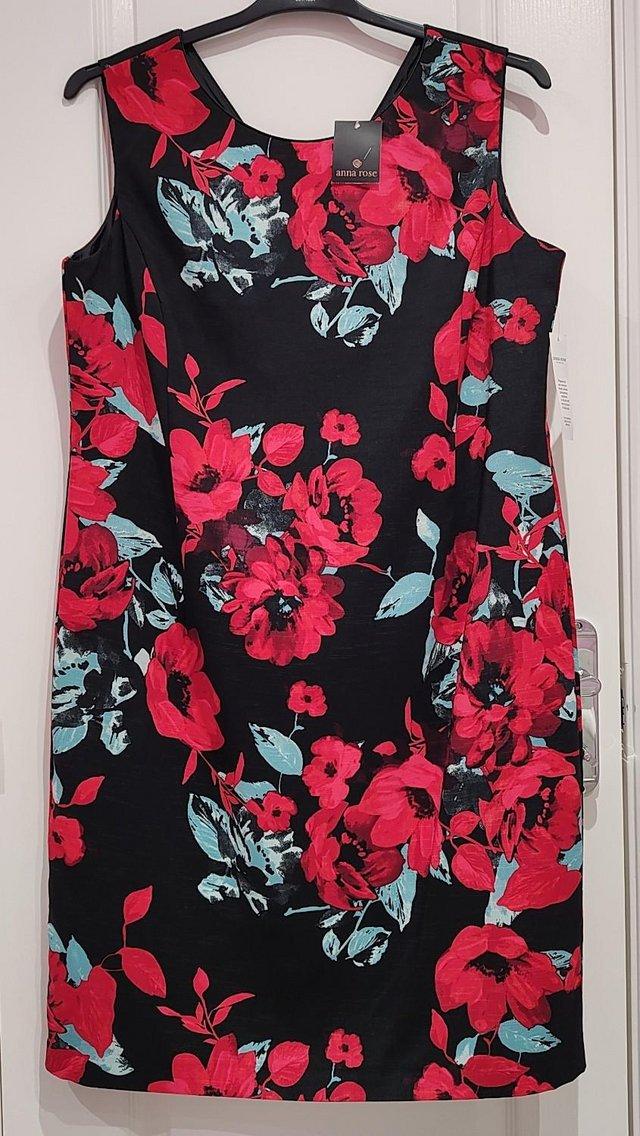 Preview of the first image of BNWT Anna Rose Dress Size 16 Red/Black.