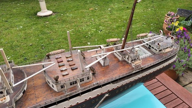 Image 7 of Model boat pre war plank on frame